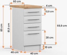 Idžczak meble - Spodnja omara Inez - 40 cm