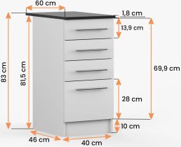 Idžczak meble - Spodnja omara Inez III - 40 cm