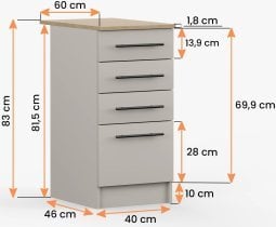Idžczak meble - Spodnja omara Inez VI - 40 cm