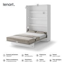 Bed Concept - Postelja v omari Bed Concept BC-01 - 140x200 cm - bela