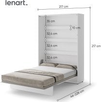 Bed Concept - Postelja v omari Bed Concept BC-01 - 140x200 cm - bela