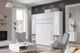 Bed Concept - Postelja v omari Bed Concept BC-01 - 140x200 cm - bela