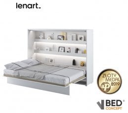 Bed Concept - Postelja v omari BC-04 - 140x200 cm - bela - odprta embalaža