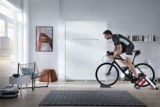 Postelja v omari Lenart - Concept Pro 01 - 140x200 cm - bela sijaj 