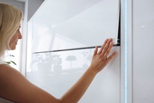 Postelja v omari Lenart - Concept Pro 01 - 140x200 cm - bela sijaj 