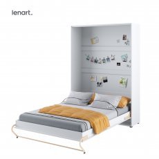 Bed Concept - Postelja v omari Lenart - Concept Pro 01 - 140x200 cm - bela sijaj 