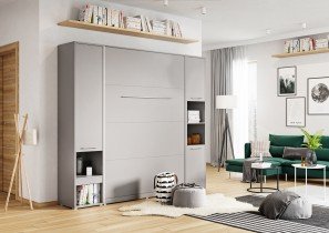 Bed Concept - Postelja v omari Concept Pro CP-02 - 120x200 cm - siva