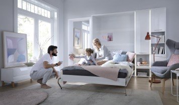 Bed Concept - Postelja v omari Lenart - Concept Pro 03 - 90x200 cm - bela