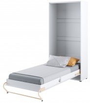 Bed Concept - Postelja v omari Lenart - Concept Pro 03 - 90x200 cm - bela sijaj 