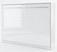 Bed Concept - Postelja v omari Lenart - Concept Pro 04 - 140x200 cm - bela sijaj 