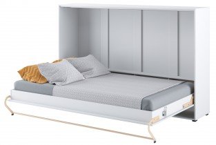 Bed Concept - Postelja v omari Lenart - Concept Pro 05 - 120x200 cm - bela sijaj 