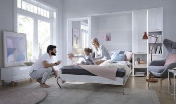 Bed Concept - Postelja v omari Lenart - Concept Pro 01 - 140x200 cm - bela - odprta embalaža