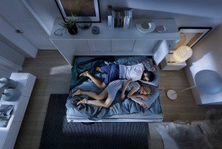 Bed Concept - Postelja v omari Concept Pro CP-06 - 90x200 cm - siva