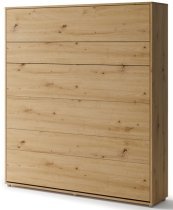 Bed Concept - Komplet postelja v omari, bež vzglavje, bež trosed, omare, Led, vzmetnica Bed Concept BC-13 - 180x200 cm - artisan hrast