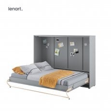 Bed Concept - Postelja v omari Lenart - Concept Pro 04 - 140x200 cm - siva