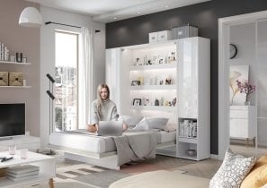 Bed Concept - Postelja v omari Bed Concept BC-03 - 90x200 cm - siva