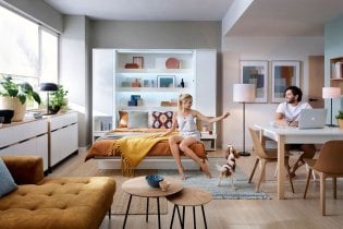 Bed Concept - Postelja v omari Bed Concept BC-03 - 90x200 cm - siva