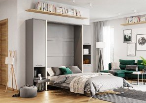 Bed Concept - Postelja v omari Concept Pro CP-03 - 90x200 cm - siva
