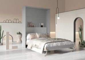 Bed Concept - Postelja v omari Lenart - Concept Pro 03 - 90x200 cm - siva