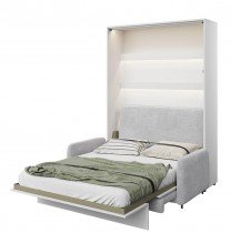 Bed Concept - Sedežna garnitura BC-18 za omarno posteljo BC-01 - siva - negorljiva tkanina