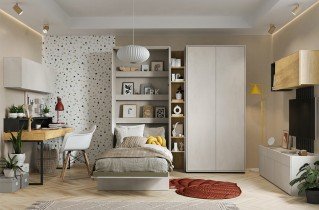 Bed Concept - Postelja v omari CJ-02 - 90x200 cm