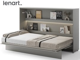 Postelja v omari Lenart - Bed Concept 05 - 120x200 cm - siva