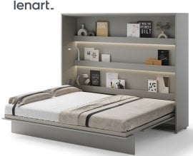 Postelja v omari Lenart - Bed Concept 14 - 160x200 cm - siva