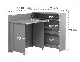 Bed Concept - Zložljiva pisalna miza CW-02 - siva