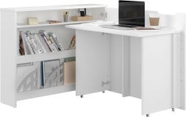 Zložljiva pisalna miza CW-01 - bela - desno odpiranje