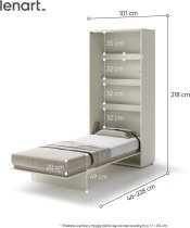 Bed Concept - Postelja v omari Bed Concept BC-03 - 90x200 cm - kašmir