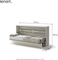 Bed Concept - Postelja v omari Bed Concept BC-06 - 90x200 cm - kašmir