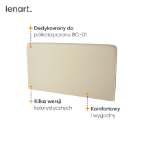Bed Concept - Komplet postelja v omari, bež vzglavje, bež dvosed, omare, Led, vzmetnica Bed Concept BC-01 - 140x200 cm - bela