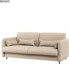Bed Concept - Komplet postelja v omari, bež vzglavje, bež dvosed, omare, Led, vzmetnica Bed Concept BC-01 - 140x200 cm - artisan hrast