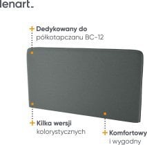 Bed Concept - Komplet postelja v omari, grafit vzglavje, grafit trosed, LED, vzmetnica Lenart - Bed Concept BC-12 - 160x200 cm - bela