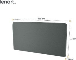 Bed Concept - Komplet postelja v omari, grafit vzglavje, grafit trosed, LED, vzmetnica Lenart - Bed Concept BC-12 - 160x200 cm - bela