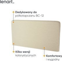 Bed Concept - Komplet postelja v omari, bež vzglavje, bež trosed, LED, vzmetnica Lenart - Bed Concept BC-12 - 160x200 cm - bela