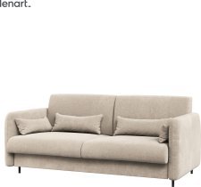 Bed Concept - Komplet postelja v omari, bež vzglavje, bež trosed, omare, Led, vzmetnica Bed Concept BC-13 - 180x200 cm - artisan hrast