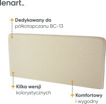Bed Concept - Komplet postelja v omari, bež vzglavje, bež trosed, omare, Led, vzmetnica Bed Concept BC-13 - 180x200 cm - artisan hrast