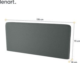 Bed Concept - Komplet postelja v omari, grafit vzglavje, grafit trosed, Led, vzmetnica Bed Concept BC-13 - 180x200 cm - artisan hrast