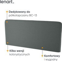 Bed Concept - Komplet postelja v omari, grafit vzglavje, grafit trosed, Led, vzmetnica Bed Concept BC-13 - 180x200 cm - artisan hrast
