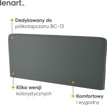 Bed Concept - Komplet postelja v omari, grafit vzglavje, grafit trosed, Led, vzmetnica Bed Concept BC-13 - 180x200 cm - artisan hrast