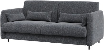 Bed Concept - Komplet postelja v omari, grafit vzglavje, grafit trosed, Led, vzmetnica Bed Concept BC-13 - 180x200 cm - artisan hrast