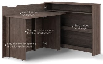 Bed Concept - Zložljiva pisalna miza CW-01 - hrast dunin