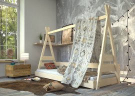 Dolmar - les - Otroška postelja Tipi - 80x190 cm - bor