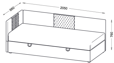 Dolmar - Otroska postelja Tiny - 90x200 cm