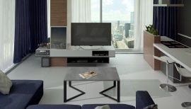 Klubska miza Gavino - Beton