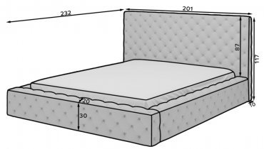 Eltap stock - Postelja Princce - 160x200 cm - Sola 18