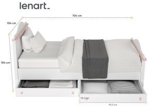 Lenart - Postelja Luna LN-08 - 90x200 cm