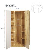 Lenart - Kotna garderobna omara Qubic QB-01