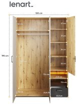 Lenart - Garderobna omara Qubic QB-02